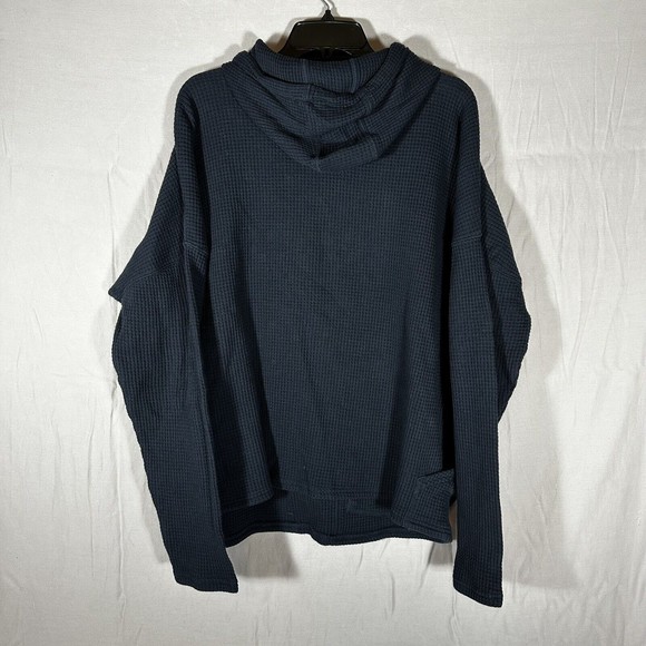 Carhartt Relaxed Fit Hoodie Women’s XL Pullover Navy Blue Waffle Knit - Picture 5 of 8